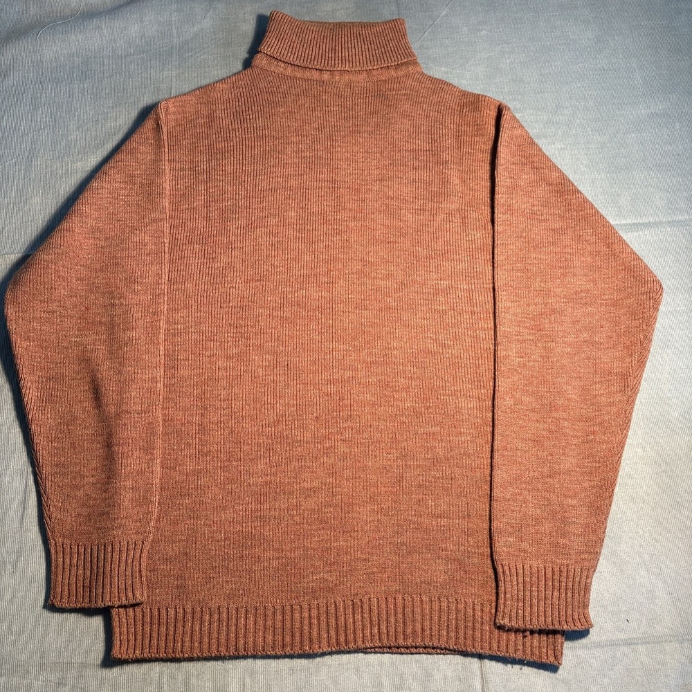 Seasonable Snow Sweater Brown Knit Size 34 Woolen Mix Turtle Neck